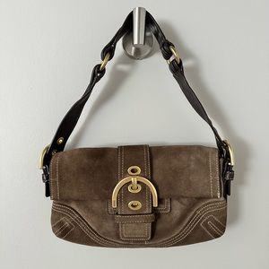 Suede Coach purse Authentic